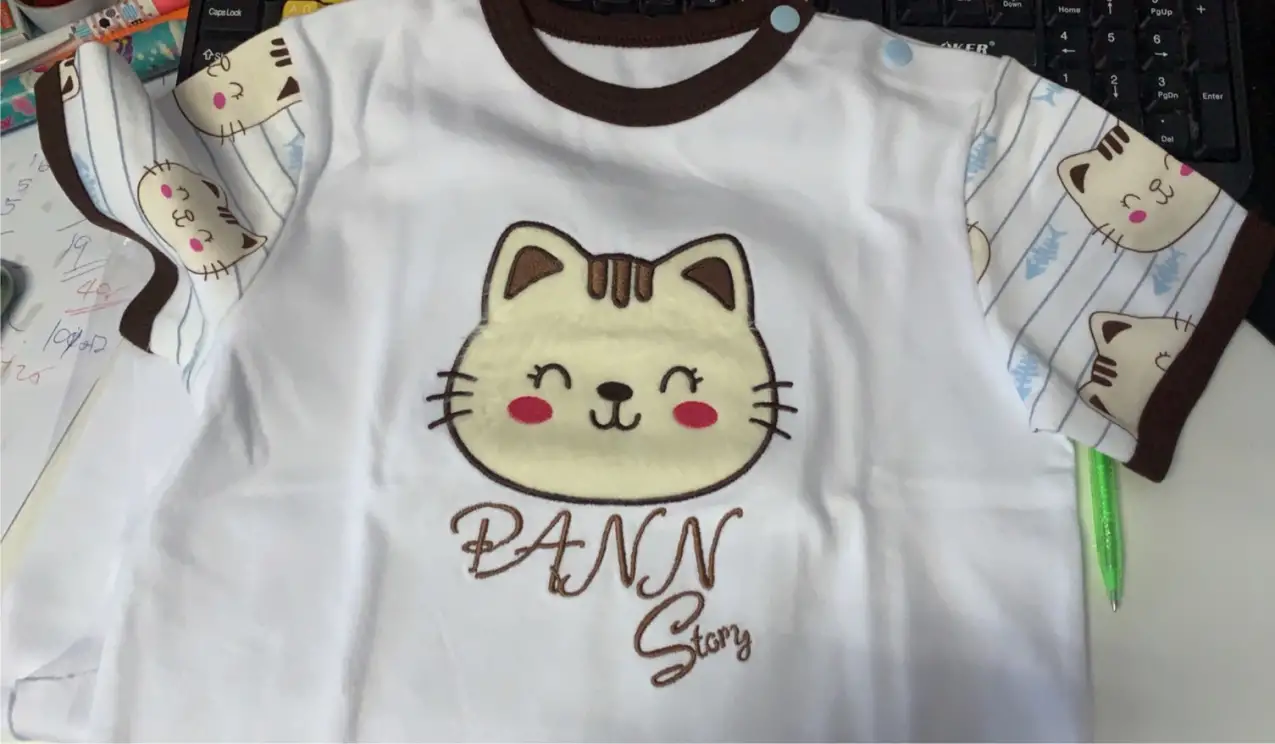 ปักเสื้อเด็ก ปักเสื้อเด็กเทคนิคผ้าปะ ปักผ้าปะเสื้อเด็ก