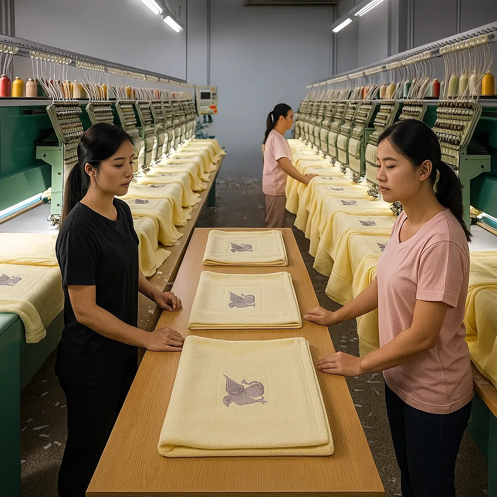 งานปักผ้าขนหนู รับปักปักผ้าขนหนู รับปักผ้าเช็ดตัว ผ้าเช็ดหน้า