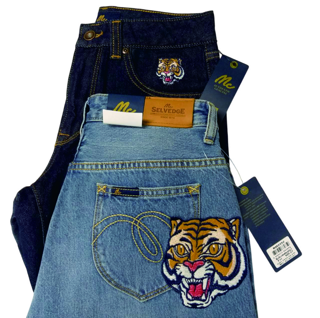 ปักกางเกงยีนส์ งานปักเสื้อยีนส์ ปักเสื้อยีนส์  ปักกระโปรงยีนส์