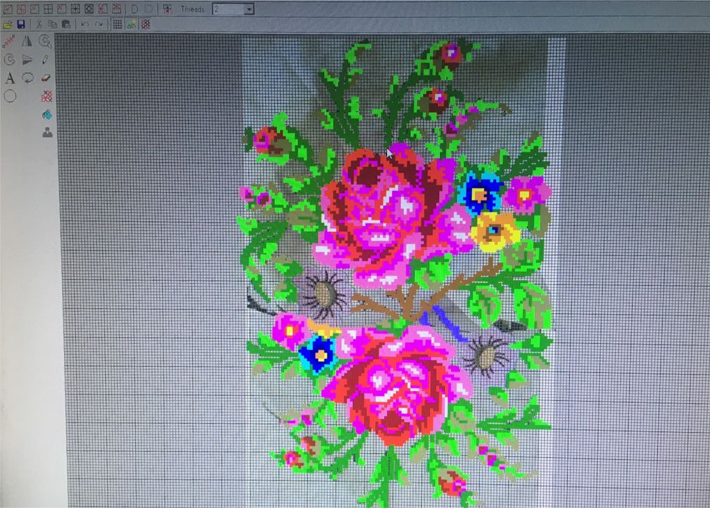 งานทำบล็อกลายปักครอสติช รับทำบล็อกปักครอสติช wilcom cross stitch