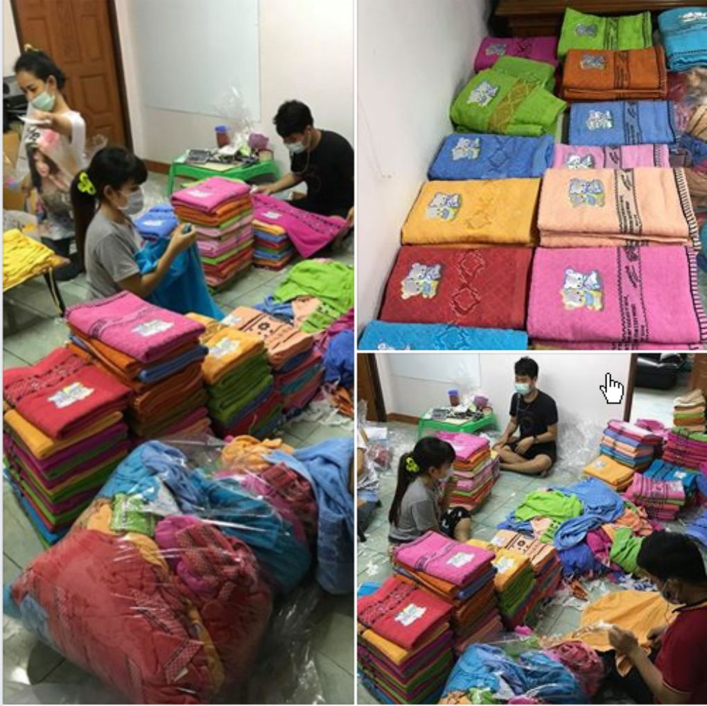 ปักผ้าขนหนู งานปักผ้าเช็ดตัว ปักผ้าเช็ดผม ปักผ้าเช็ดหน้า