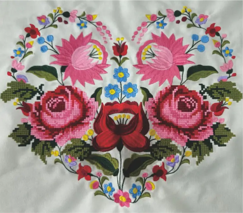 งานปักครอสติช รับปักดอกฮังการี่ รับปักลายครอสติช