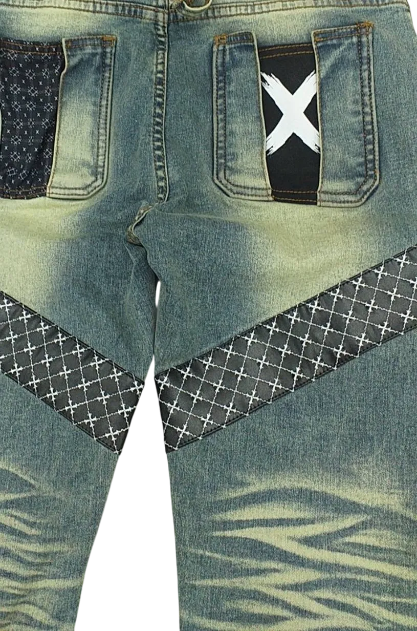 งานปักผ้ายีนส์ รับปักกางเกงยีนส์ รับปักลวดลายบนกางเกงยีนส์